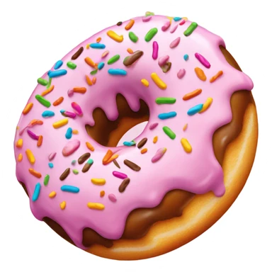 Flying doughnut sticker