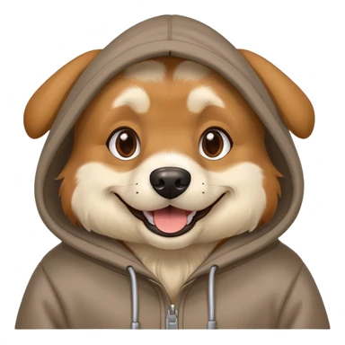 Dog wearing a hoody  sticker