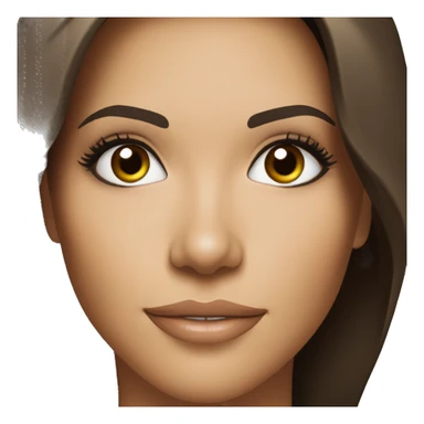 3/4 face, contrasted, shadow, light, Eva Longoria expression, wink, thin nose, brunette woman, hazel eyes, long eyelashes, dark shoulder shaded hair, white t-shirt sticker