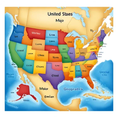 United States but map sticker