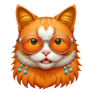 Cat wearing sunglassesCombine the skull with this emoji 😰 sticker