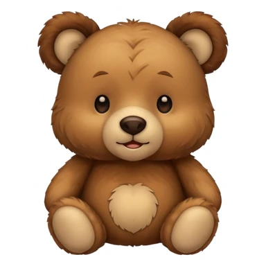 teddy bear with perked ears sticker