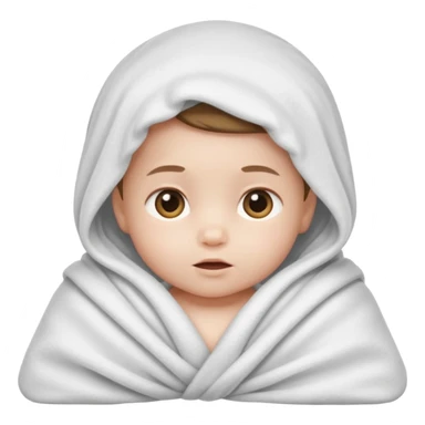 baby wrapped in blanket sticker