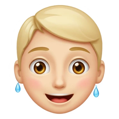 excited and teary-eyed expression, strong emotions, eyes sparkling with tears, smiling mouth, flushed cheeks, full of anticipation and excitement sticker