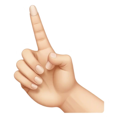 middle finger and pointer finger put together sticker