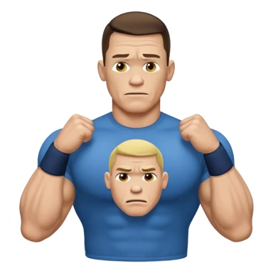 John cena emoji wearing t-shirt u can't c me sticker