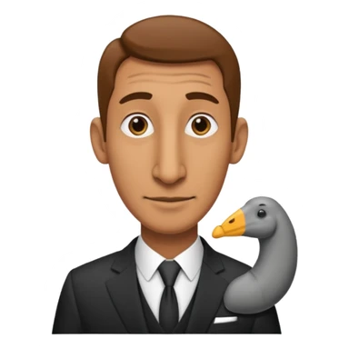 Man with a long nose wearing a suit and kipa sticker