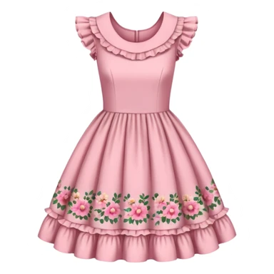 Cottagecore style ultra cute vintage material pink dress sticker