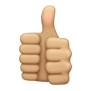 Thumbs up but missing half the thumb sticker