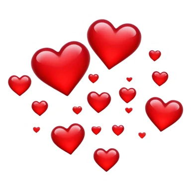 hearts floating in the air sticker