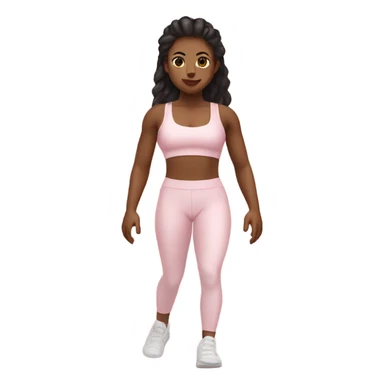 Babypink sport set for white women sticker