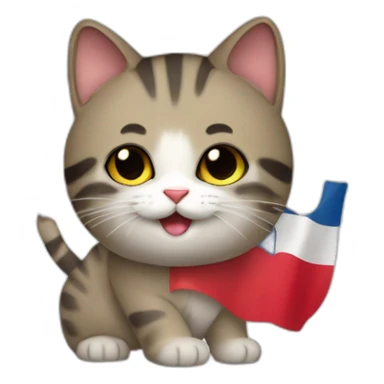 Czechia, Czech flag, cat, sticker