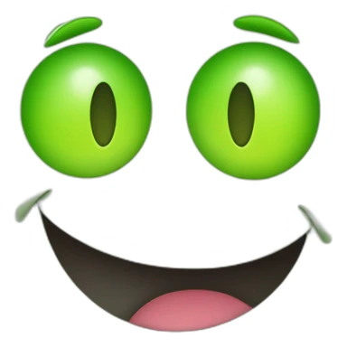 green round smiley winking one eye and laughing sticker