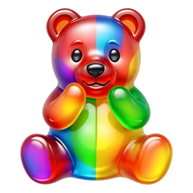 rainbow gummy bear sticker
