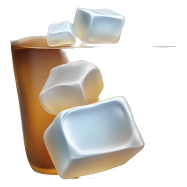 square cold glass with whiskey and icecubes sticker