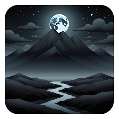 dark and eerie scene, the entire world covered in darkness. The sky is deep black with no stars or light, no moon, no glow just total void and silence. The atmosphere feels ominous and unsettling, as if darkness has swallowed everything. No characters, no visible light sources sticker