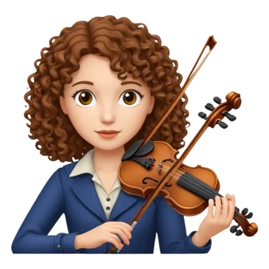 CURLY HAIR FEMALE VIOLINIST sticker