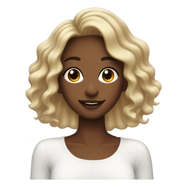 Wavy hair girl doing skincare sticker