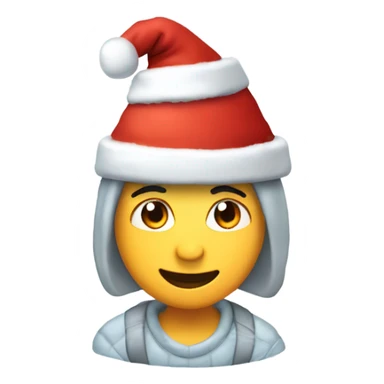Me in igloo xmas santa hat sticker