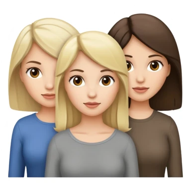 Three women blonde brunette gray sticker