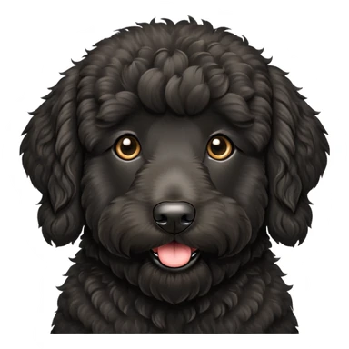 Black goldendoodle sticker