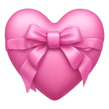 Pink heart wrapped with a bow  sticker