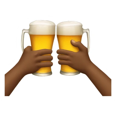 two people clinking glasses of beer sticker