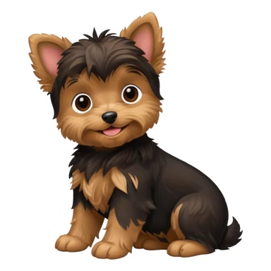 Yorkie puppy Boy hug sticker