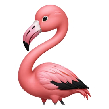 Black flamingo singing  sticker