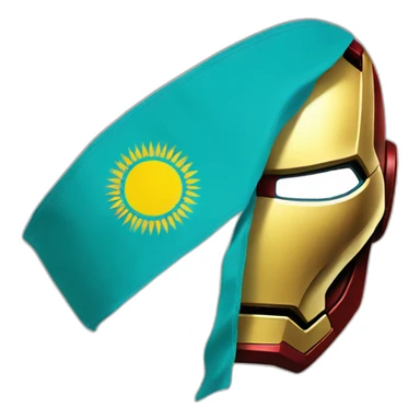 Ironman_with_mask kazakh_flag sticker