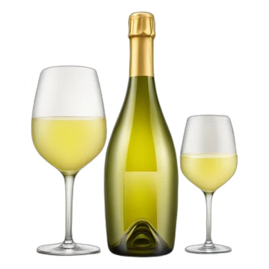 1 piece of big bottle signed "CAVA" and 2 pieces same clinking glasses of white wine sticker