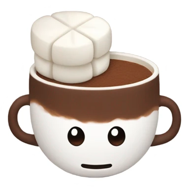 cocoa with marshmallow in cozy cup sticker