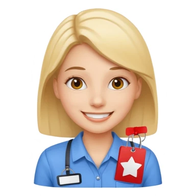 a fun loved shopping assistant sticker