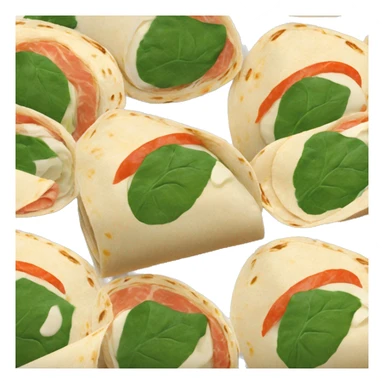 deli meat spinach cream cheese tortilla wrap sticker