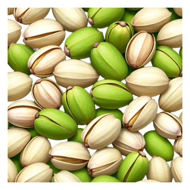 Heap of raw pistachios with shells, natural and organic, close-up view sticker