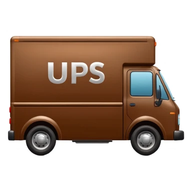 Clean new Brown delivery truck with the letters u p s on the side sticker