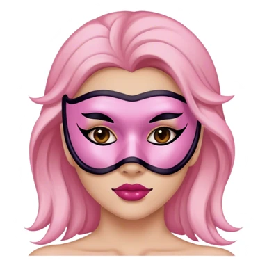 Woman with mask face pink for skincare sticker