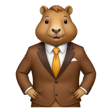 Capybara in suit sticker