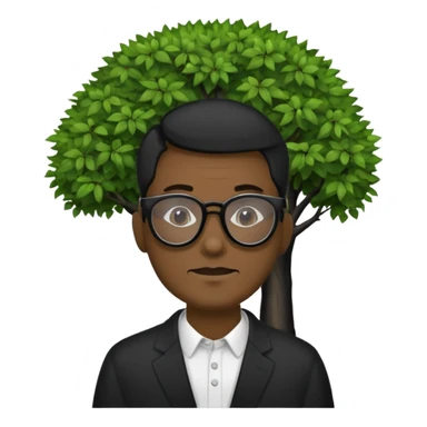 Une souche d'arbre mort avec un homme noir à lunette sticker