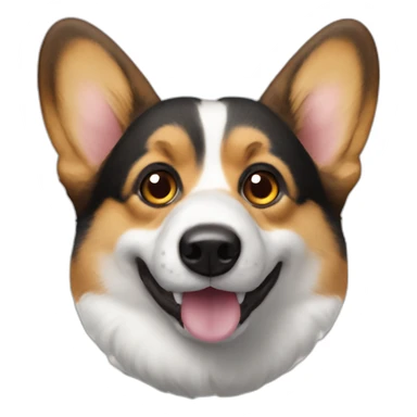 Corgi negro guiñando un ojo sticker