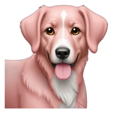 Un chien de couleur rose sticker