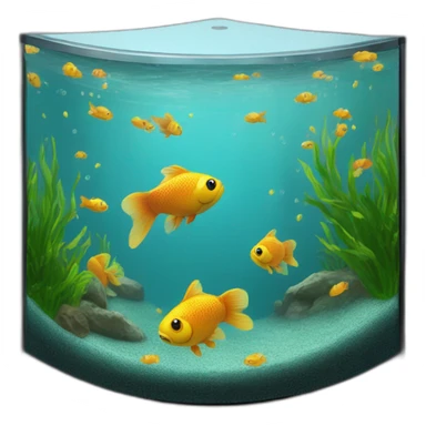 Des poissons (goupies) dans un aquarium d’angle sticker