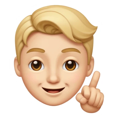 winking smirking pointing circle face sticker