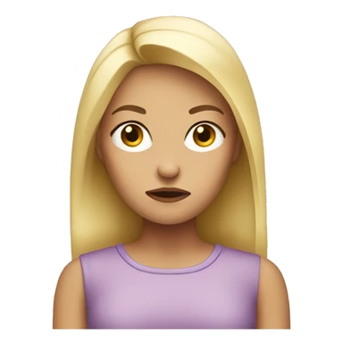 Annoyed girl blonde  sticker