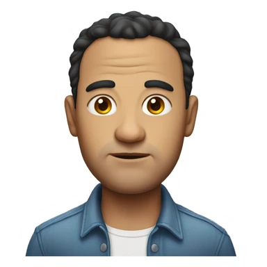 man with oversized forehead and much extra weight sticker