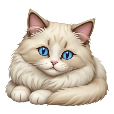 Ragdoll cat napping sticker