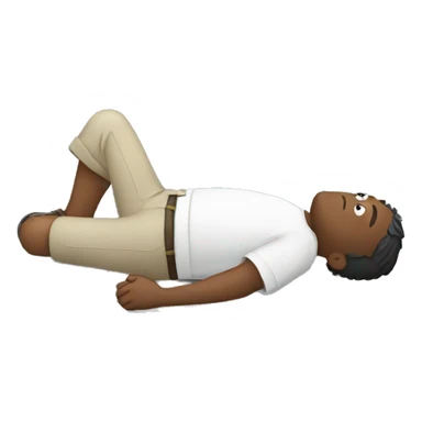 Person lying on ground sticker