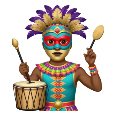 Masked Festival Drummer man sticker