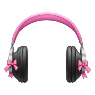 headphones with pink bows sticker