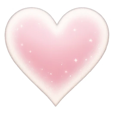 Light pink heart white sparkles  sticker